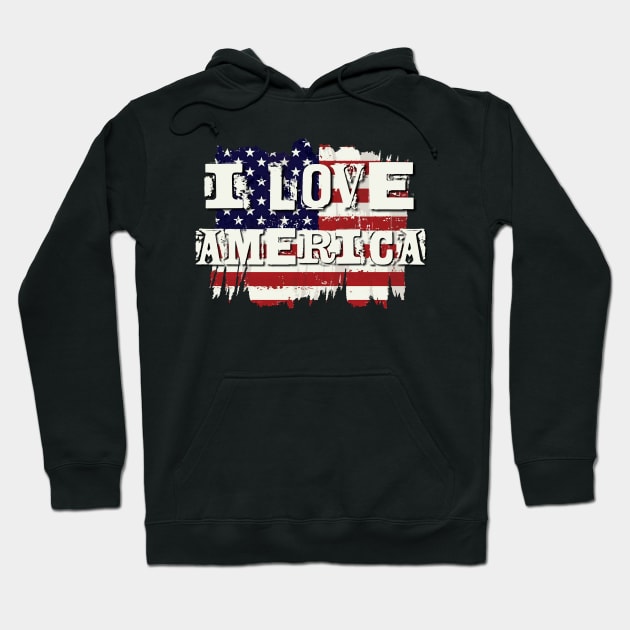 I love America Hoodie by AlondraHanley